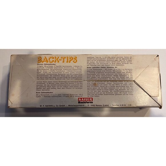 Vintage Kaiser Zahlenausstecher Cookie Cutter 3.5" Numbers, West Germany - Picture 9 of 9